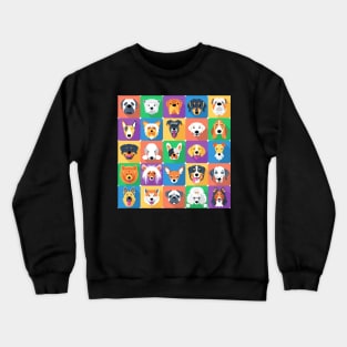 Dogs flat design Crewneck Sweatshirt